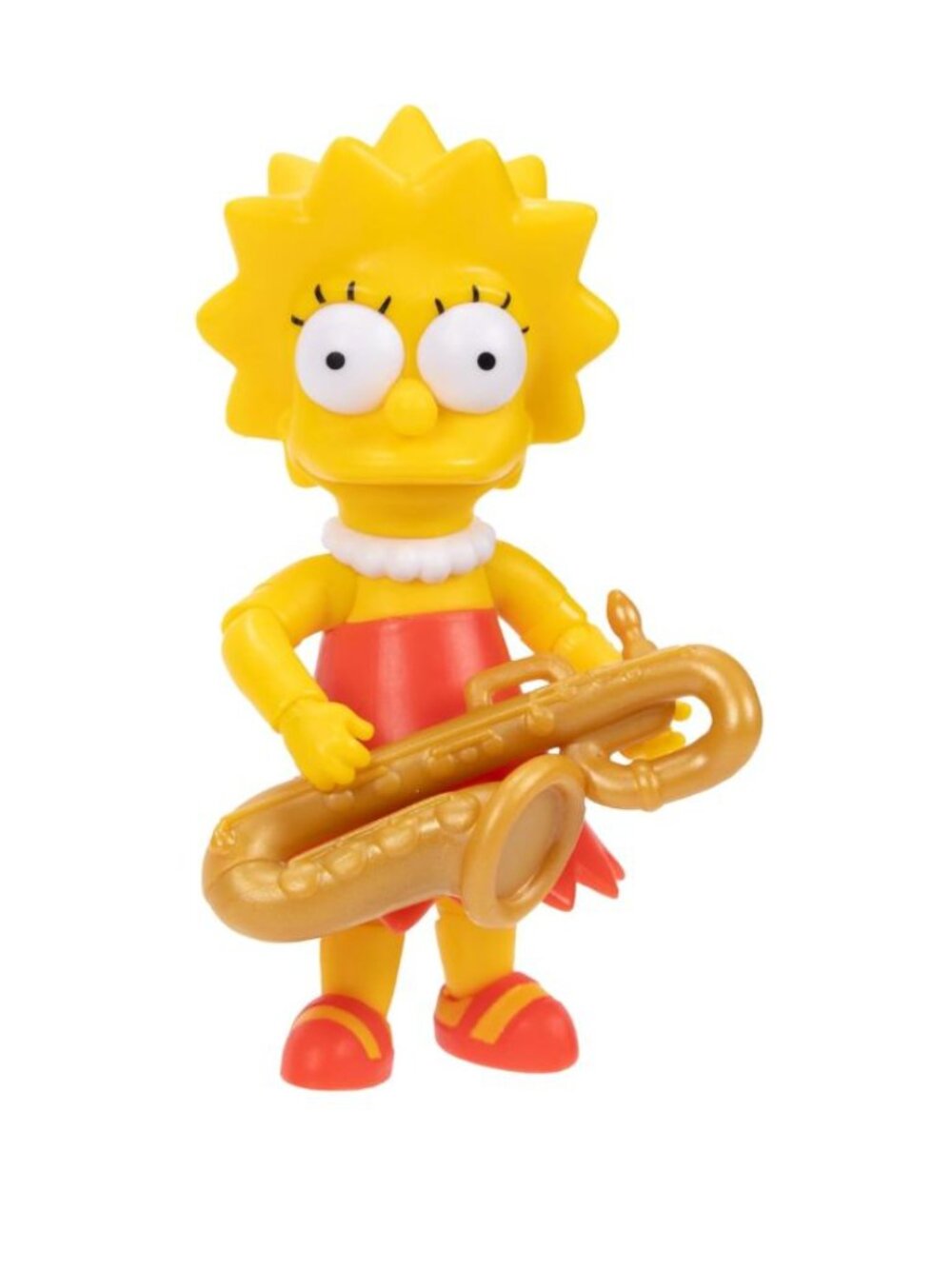 The Simpsons Lisa Simpson 5" Figure JAKKS Pacific Saxophone Red Dress NEW - Picture 2 of 4